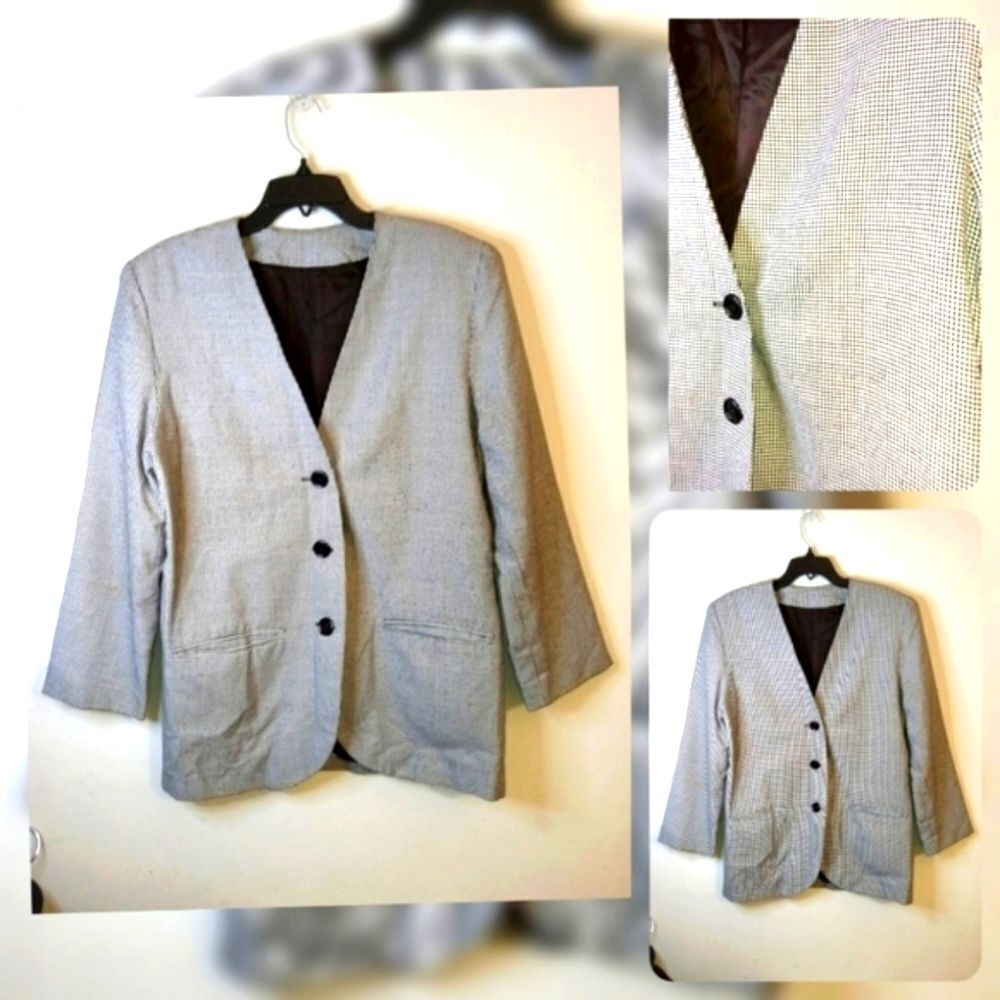 Vintage Houndstooth Blazer - Picture 2 of 3